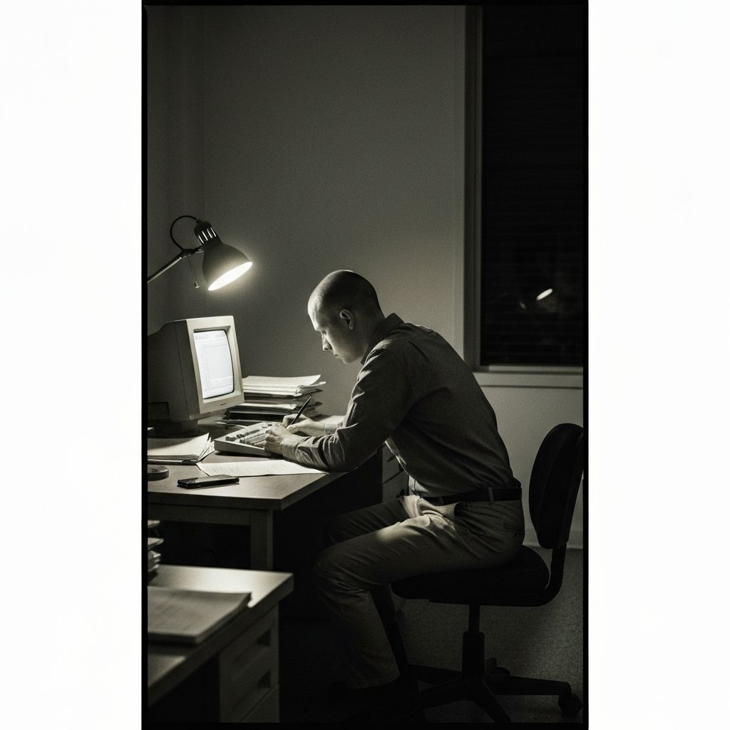 Un teclado mecánico vintage de los años 80 sobre una mesa de madera